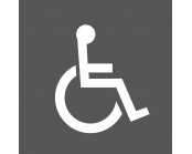 White Thermoplastic Disabled Symbol 